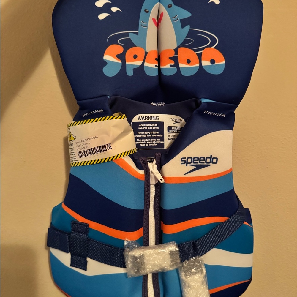 Speedo Infant Life Vest with Blue Accents